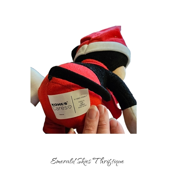 Set of Christmas MICKEY & MINNIE MOUSE Christmas Kohls Cares Plush - Picture 2 of 5